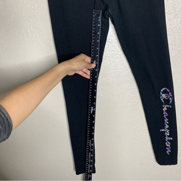 Champion authentic tights leggings black paisley colorful print - Picture 11 of 11
